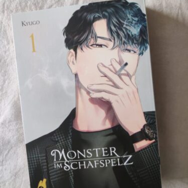 Cover des Manga 'Monster im Schafspelz' Band 1 mit einem männlichen Charakter, der eine Zigarette raucht.