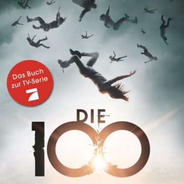 Cover des Buches 'Die 100 - Tag 21' von Kass Morgan mit fallenden Figuren und dramatischem Himmel.