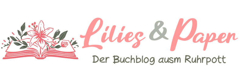 Logo von Lilies & Paper mit einer Blume und einem offenen Buch, das den Buchblog darstellt.